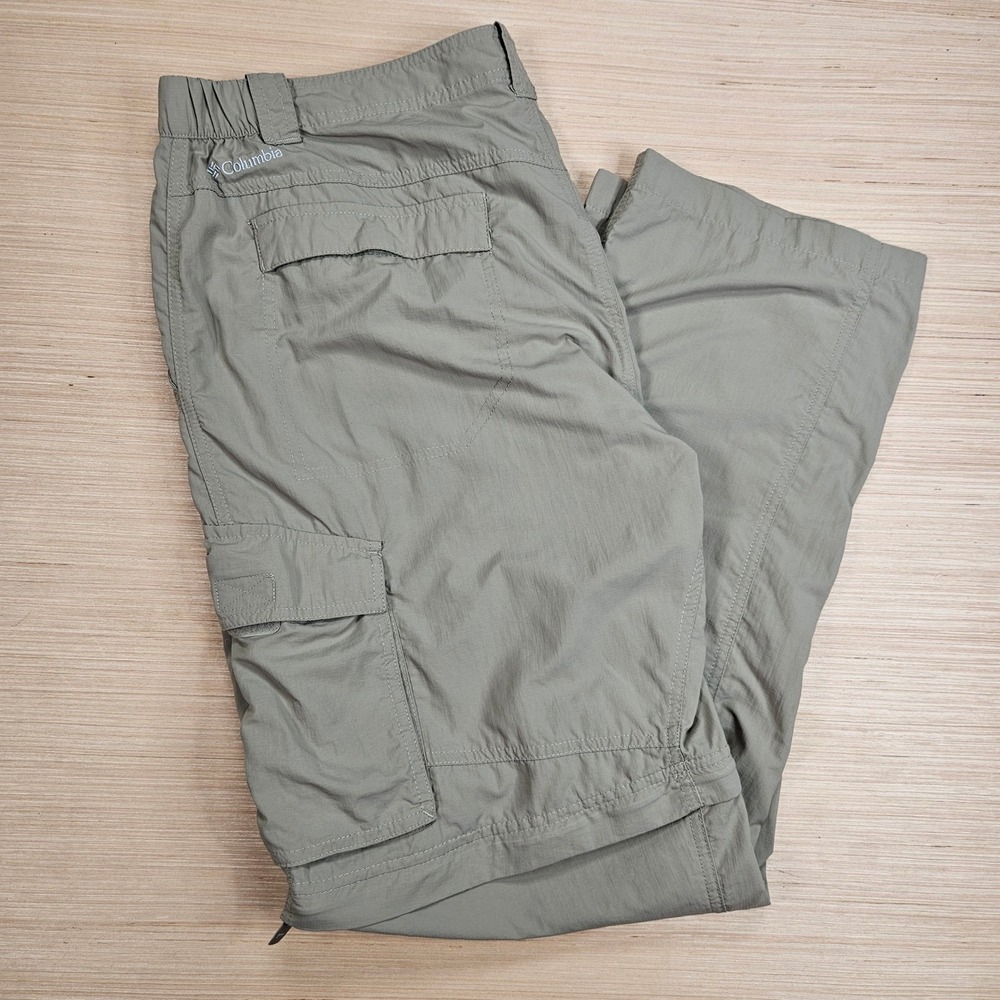 Columbia Convertible Cargo Pants Mens 40x32 Gray Omni-Shade Regular Fit Outdoor
